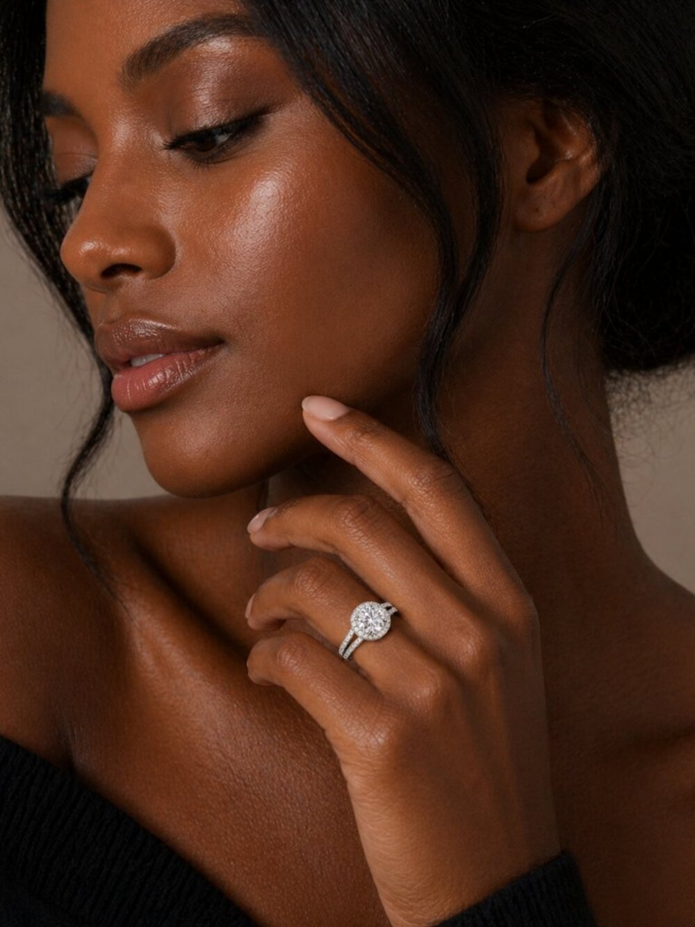 Halo Ring Cubic Zirconia